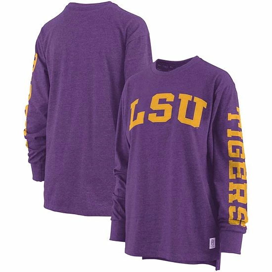 Coupon 🤩 Unbranded 👩 Women's Pressbox Purple LSU Tigers Two-Hit Canyon Long Sleeve T-Shirt 🔔 - Image 2