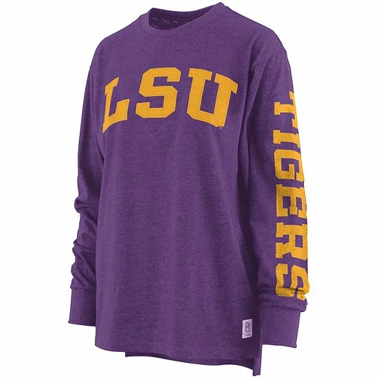 Coupon 🤩 Unbranded 👩 Women's Pressbox Purple LSU Tigers Two-Hit Canyon Long Sleeve T-Shirt 🔔 - Image 3