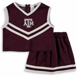 New ✨ Unbranded 👧 Girls Toddler Maroon Texas A&M Aggies Two-Piece Cheer Set 🥰