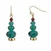 Cheap 😉 Unbranded Holiday Green Faceted Bead Drop Earrings ✨