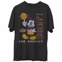 Best deal 😉 Unbranded Men's Junk Food Black Los Angeles Lakers Disney Vintage Mickey Baller T-Shirt 🔥
