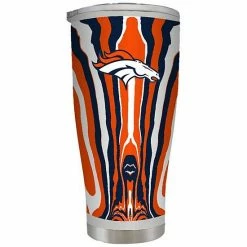 Discount ✔️ Unbranded Denver Broncos 20oz. Tie-Dye Stainless Steel Tumbler 💯