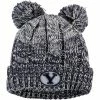 Cheapest 👏 Unbranded 👩 Women's Zephyr Navy BYU Cougars Annapolis Dual Pom Cuffed Knit Hat 😉