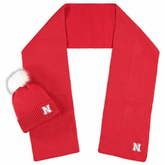 Top 10 โ๏ธ Unbranded ZooZatz Nebraska Huskers Scarf And Cuffed Knit Hat With Pom Set ๐