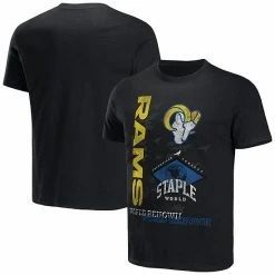 Brand new 👍 Unbranded Men's NFL X Staple Black Los Angeles Rams World Renowned T-Shirt ✨