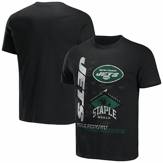 Buy ๐คฉ Unbranded Men's NFL X Staple Black New York Jets World Renowned T-Shirt ๐ฅ