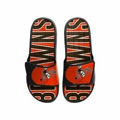 Cheap 🥰 Unbranded Men's FOCO Cleveland Browns Logo Gel Slide 🩴 Sandals ⌛