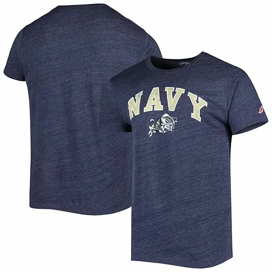 Cheapest ๐ Unbranded Men's League Collegiate Wear Heather Navy Navy Midshipmen 1965 Arch Victory Falls Tri-Blend T-Shirt โ