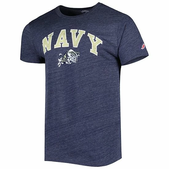 Cheapest ๐ Unbranded Men's League Collegiate Wear Heather Navy Navy Midshipmen 1965 Arch Victory Falls Tri-Blend T-Shirt โ - Image 3