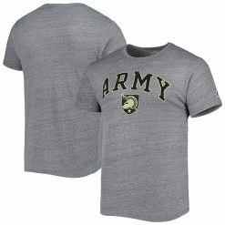 Cheap ❤️ Unbranded Men's League Collegiate Wear Heather Gray Army Black Knights 1965 Arch Victory Falls Tri-Blend T-Shirt 🌟