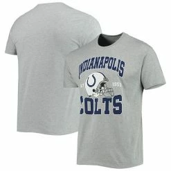 Top 10 💯 Unbranded Men's Junk Food Heathered Gray Indianapolis Colts Helmet T-Shirt 👍