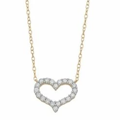 Wholesale 👏 Unbranded Sterling Silver 1/4 Carat T.W. Diamond Heart Pendant Necklace 👍