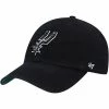 Discount 🥰 Unbranded Men's '47 Black San Antonio Spurs Team Franchise Fitted Hat ⌛