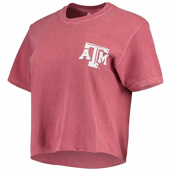 Outlet 😍 Unbranded 👩 Women's Maroon Texas A&M Aggies Circle Scene Comfort Colors Crop Top ✔️ - Image 3