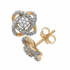 Discount ❤️ Unbranded 1/10 Carat T.W Diamond Fashion Earrings Yellow 🎉