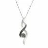 Coupon 🧨 Unbranded Sterling Silver Black Diamond Accent Infinity Pendant Necklace ✔️