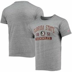 Best Sale 🛒 Unbranded Men's League Collegiate Wear Heathered Gray Florida State Seminoles Volume Up Victory Falls Tri-Blend T-Shirt 🔔