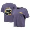 Coupon ⭐ Unbranded 👩 Women's Purple LSU Tigers Circle Scene Comfort Colors Crop Top 🔔