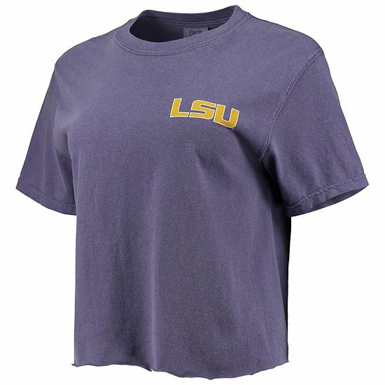 Coupon โญ Unbranded ๐ฉ Women's Purple LSU Tigers Circle Scene Comfort Colors Crop Top ๐ - Image 3