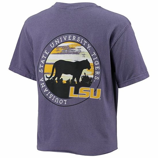 Coupon โญ Unbranded ๐ฉ Women's Purple LSU Tigers Circle Scene Comfort Colors Crop Top ๐ - Image 4