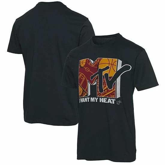 New ✨ Unbranded Men's Junk Food Black Miami Heat NBA X MTV I Want My T-Shirt ❤️ - Image 2