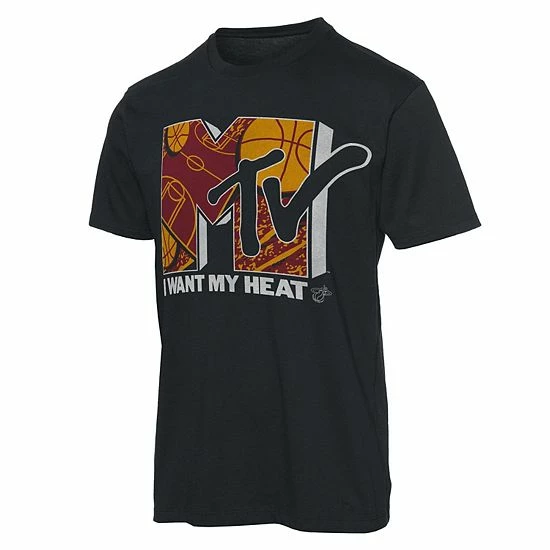 New ✨ Unbranded Men's Junk Food Black Miami Heat NBA X MTV I Want My T-Shirt ❤️ - Image 3