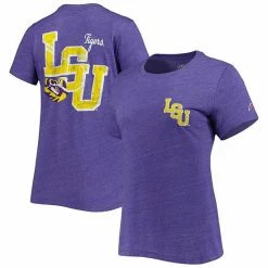 Best deal 🤩 Unbranded 👩 Women's League Collegiate Wear Heather Purple LSU Tigers Intramural Classic 2-Hit Tri-Blend T-Shirt 🌟