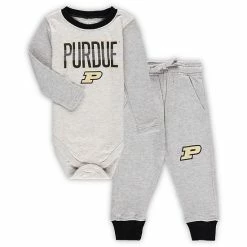 Top 10 🎁 Unbranded Infant Wes & Willy Heather Gray Purdue Boilermakers Jie Jie Long Sleeve Bodysuit & Pants Set 👏