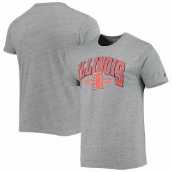 Cheap ✨ Unbranded Men's League Collegiate Wear Heathered Gray Illinois Fighting Illini Upperclassman Reclaim Recycled Jersey T-Shirt 💯