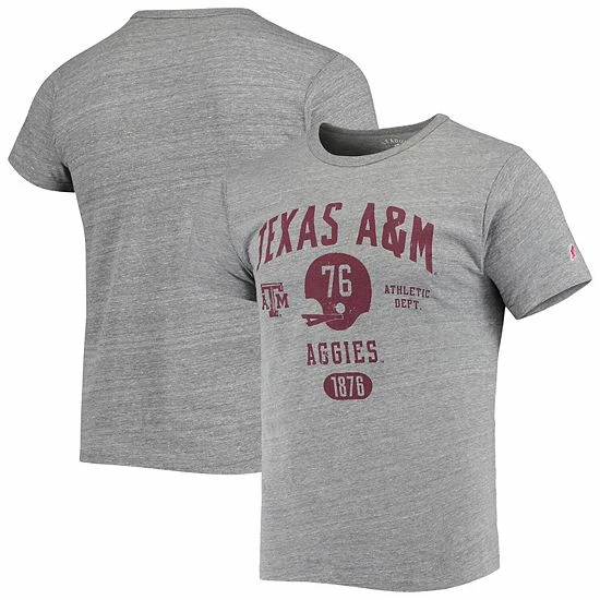 Top 10 ❤️ Unbranded Men's League Collegiate Wear Heathered Gray Texas A&M Aggies Football Locker Victory Falls Tri-Blend T-Shirt ⭐