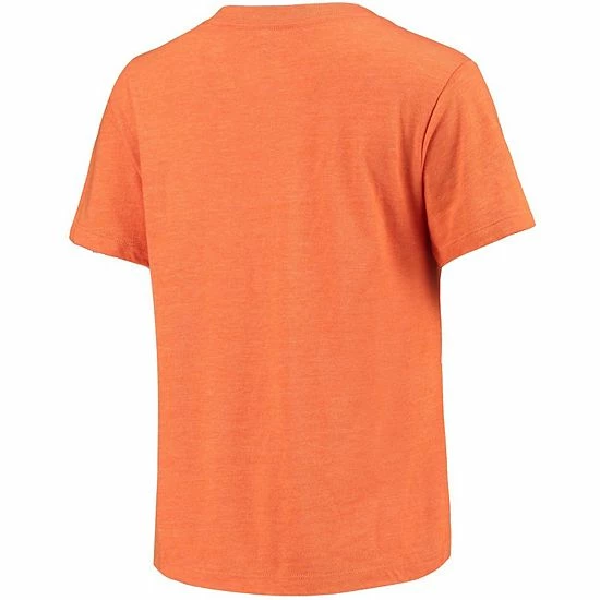 Promo ✔️ Unbranded 👩 Women's League Collegiate Wear Heathered Orange Clemson Tigers Intramural Boyfriend Tri-Blend V-Neck T-Shirt ✨ - Image 4