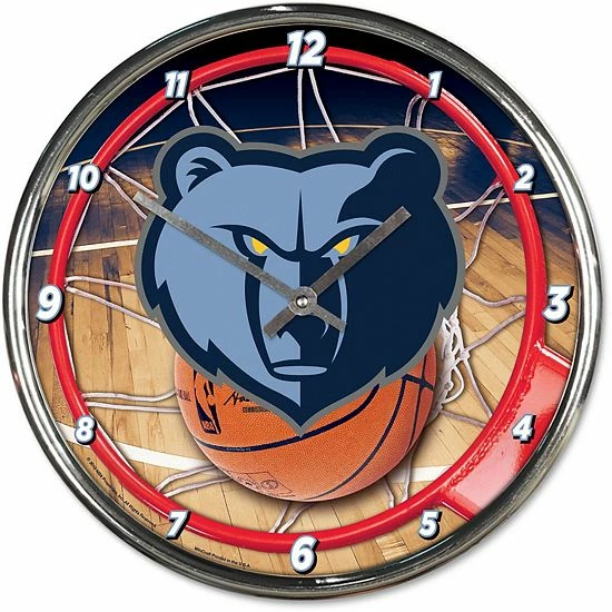 Cheap ✨ Unbranded WinCraft Memphis Grizzlies Chrome Wall Clock 🎉
