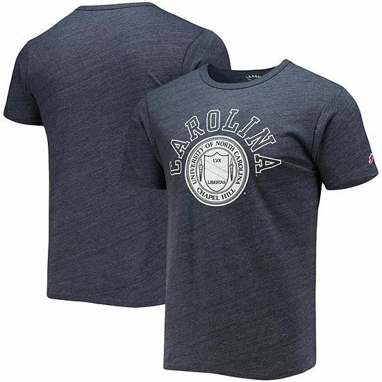Cheapest ๐ Unbranded Men's League Collegiate Wear Heathered Navy North Carolina Tar ๐ Heels Seal Nuevo Victory Falls Tri-Blend T-Shirt ๐