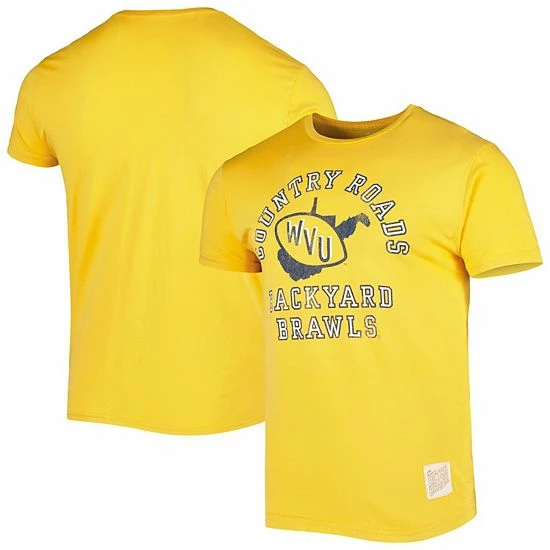 Deals ⭐ Unbranded Men's Original Retro Brand Gold West Virginia Mountaineers 2022 Backyard Brawl Country Roads T-Shirt 💯 - Image 2