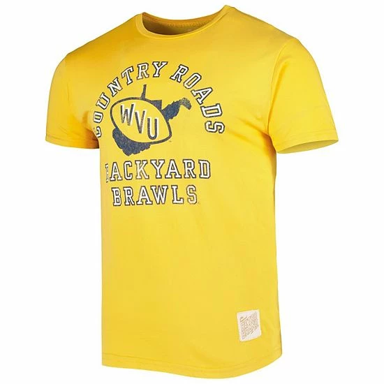 Deals ⭐ Unbranded Men's Original Retro Brand Gold West Virginia Mountaineers 2022 Backyard Brawl Country Roads T-Shirt 💯 - Image 3