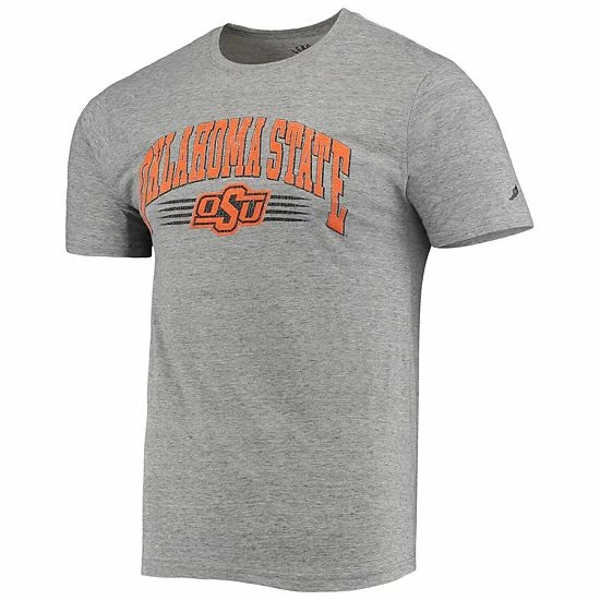 Discount ๐ฅฐ Unbranded Men's League Collegiate Wear Heathered Gray Oklahoma State Cowboys Upperclassman Reclaim Recycled Jersey T-Shirt ๐ - Image 3