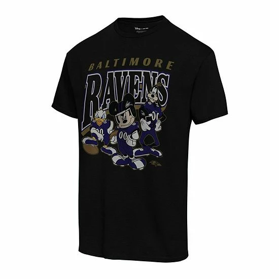 Brand new 🥰 Unbranded Men's Junk Food Black Baltimore Ravens Disney Mickey Huddle T-Shirt ✨ - Image 3