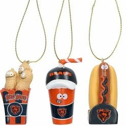 Wholesale ✔️ Unbranded Chicago Bears Snack Pack Ornament Set ⭐