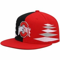 Best Pirce 🧨 Unbranded Men's Mitchell & Ness Scarlet/Black Ohio State Buckeyes Diamond Cut Snapback Hat 👏