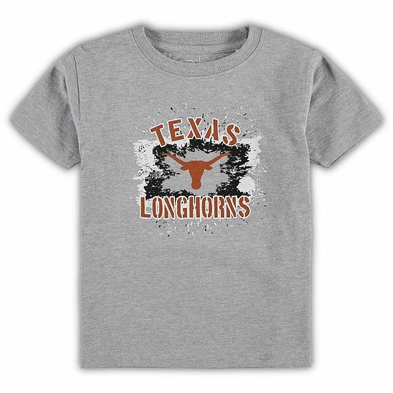 Hot Sale ⭐ Unbranded Preschool & Toddler Garb Gray Texas Longhorns Splatter Toni T-Shirt 🎁