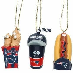 Best Sale 🌟 Unbranded New England Patriots Snack Pack Ornament Set 👍