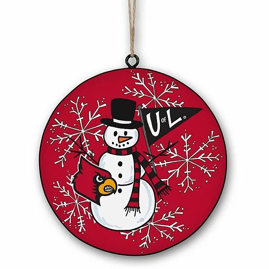 Budget ๐ Unbranded Louisville Cardinals Metal Snowman Ornament ๐