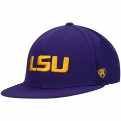 Flash Sale 🔔 Unbranded Men's Top Of The World Purple LSU Tigers Team Color Fitted Hat 🛒