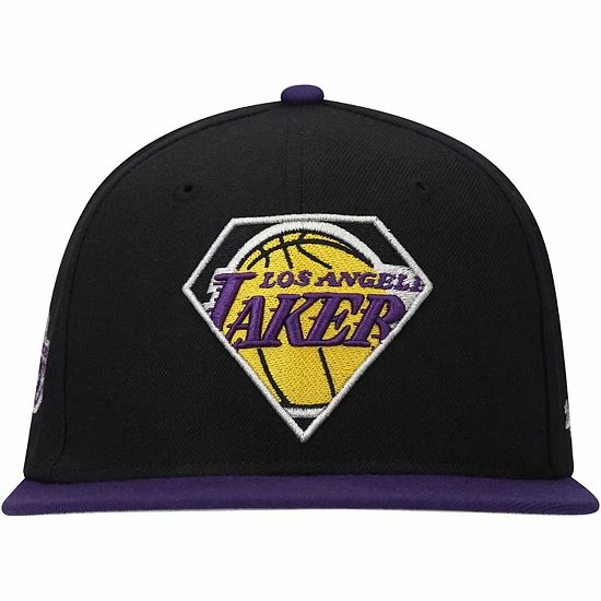 Outlet 🥰 Unbranded Men's '47 Black/Purple Los Angeles Lakers 75th Anniversary Carat Captain Snapback Hat 💯 - Image 3