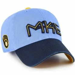Flash Sale 🔥 Unbranded Men's '47 Powder Blue Milwaukee Brewers 2022 City Connect Clean Up Adjustable Hat 👏