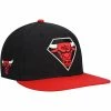 Outlet 💯 Unbranded Men's '47 Black/Red Chicago Bulls 75th Anniversary Carat Captain Snapback Hat 🛒