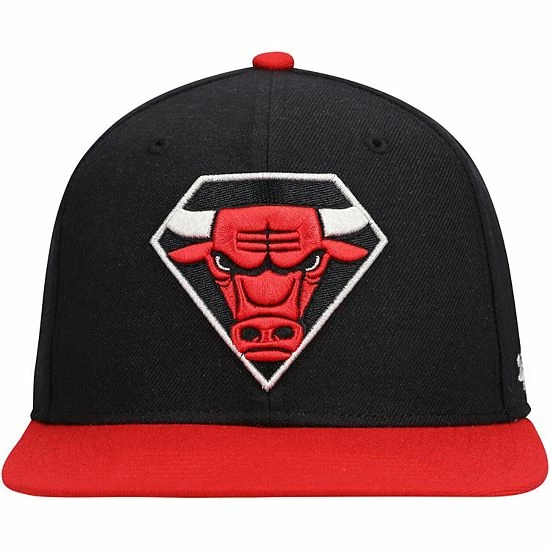 Outlet ๐ฏ Unbranded Men's '47 Black/Red Chicago Bulls 75th Anniversary Carat Captain Snapback Hat ๐ - Image 2
