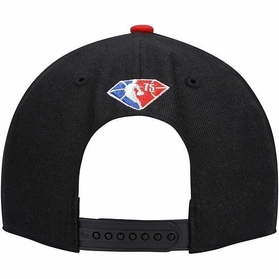 Outlet ๐ฏ Unbranded Men's '47 Black/Red Chicago Bulls 75th Anniversary Carat Captain Snapback Hat ๐ - Image 3