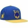Promo 😍 Unbranded Men's Mitchell & Ness Royal/Gold Golden State Warriors Hardwood Classics Snapback Hat 🔔