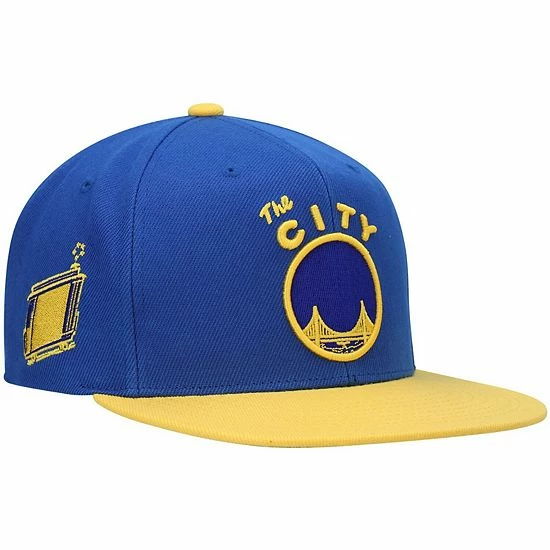 Promo 😍 Unbranded Men's Mitchell & Ness Royal/Gold Golden State Warriors Hardwood Classics Snapback Hat 🔔 - Image 2